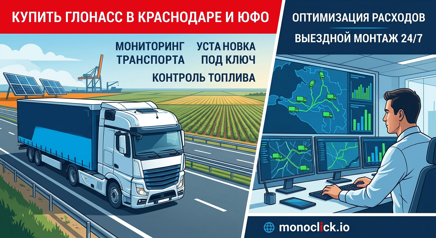 Купить ГЛОНАСС в Краснодаре и ЮФО с установкой под ключ