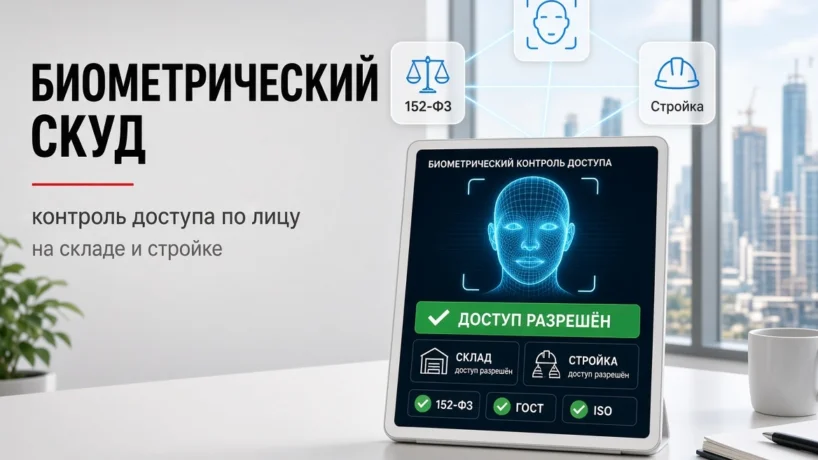 Биометрический СКУД: как внедрить контроль доступа по лицу на складе и стройке