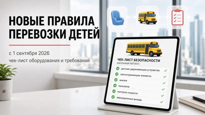 Новые правила перевозки детей автобусом с 1 сентября 2026 года: полный чек-лист оборудования и требований