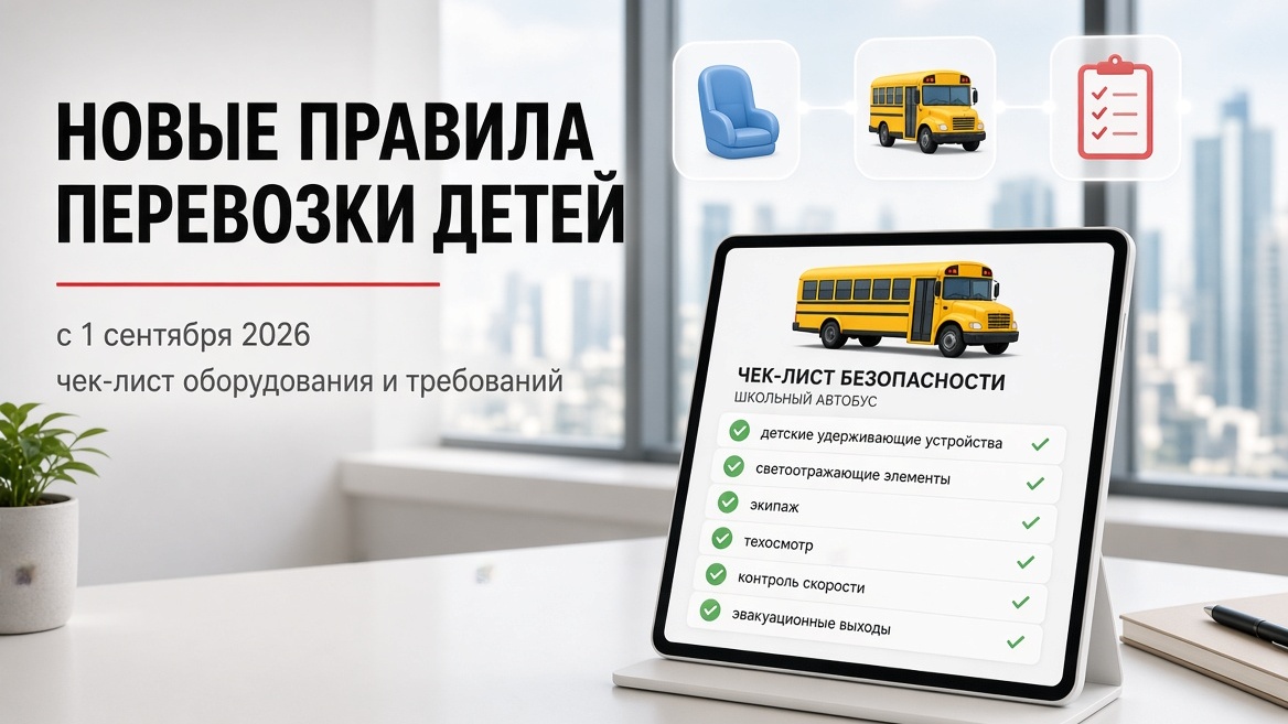Новые правила перевозки детей автобусом с 1 сентября 2026 года: полный чек-лист оборудования и требований