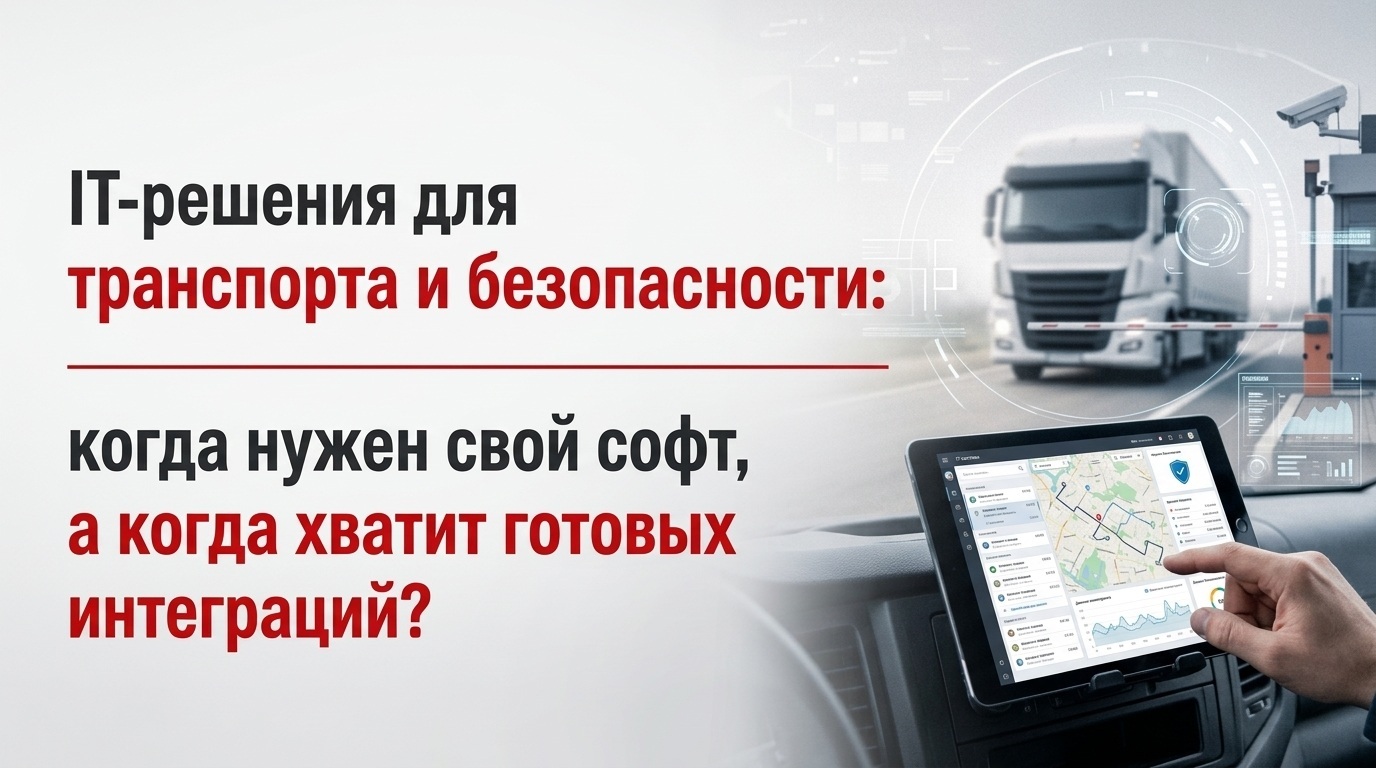 IT-решения для транспорта и безопасности: когда нужен свой софт, а когда хватит готовых интеграций