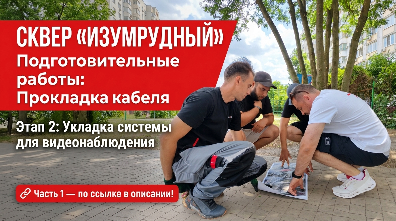 Система видеонаблюдения в сквере «Изумрудный» (2 этап)