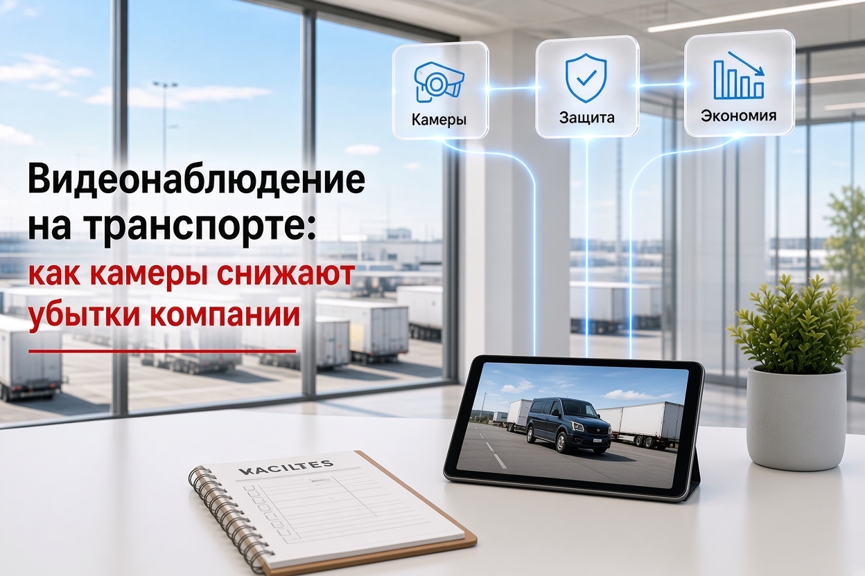 Видеонаблюдение на транспорте: зачем ставить камеры в кабину и кузов и как это снижает убытки